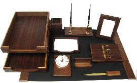 Настольный набор для руководителя из дерева S271V (11 предметов) (органайзер на стол)